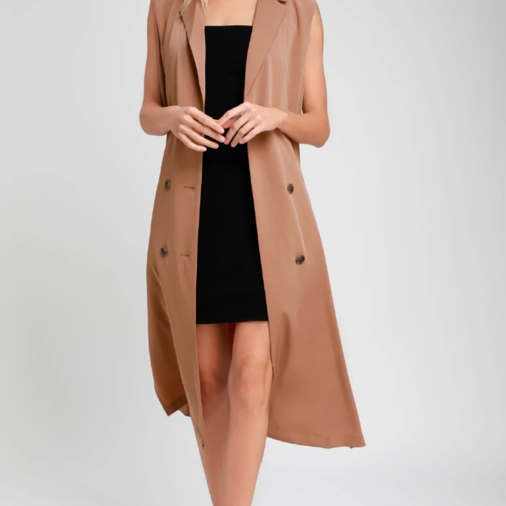 Lulus button down vest dress